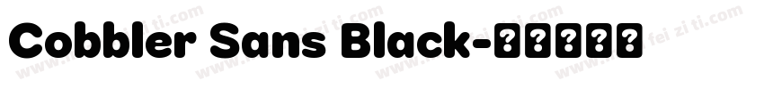 Cobbler Sans Black字体转换